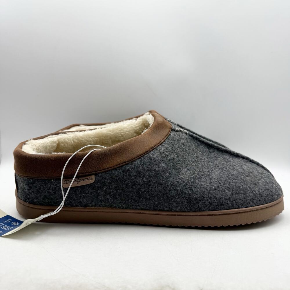 Dearfoams Mens Warner Clog Slippers US XL 13-14 EU 46.5 Grey NWT - Picture 3 of 12
